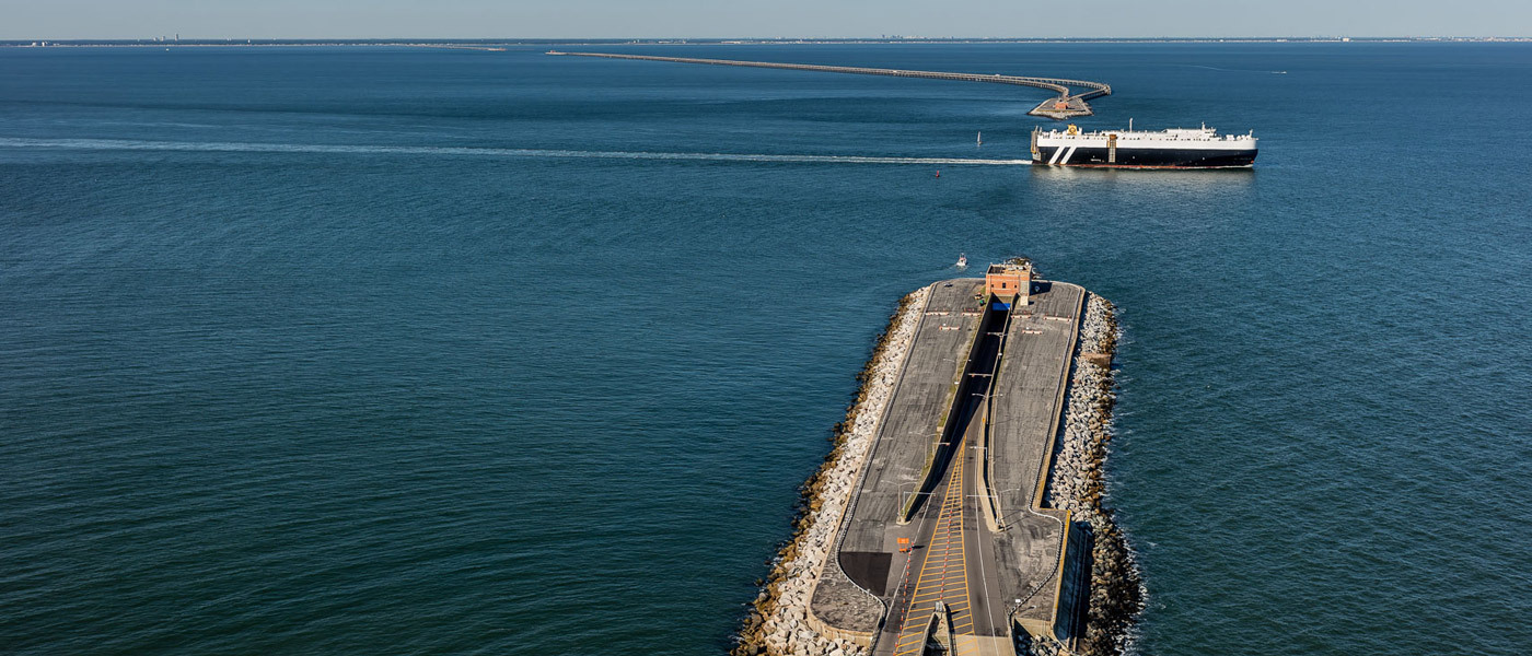 Aerial view of a crossing