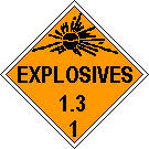 1.3 - Explosives symbol