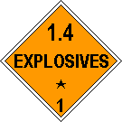 1.4 - Explosives symbol