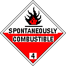 4.2 - Spontaneously Combustible Materials symbol