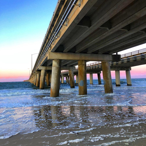 View from the shore